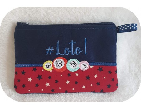 Motif de broderie machine ITH  trousse Loto