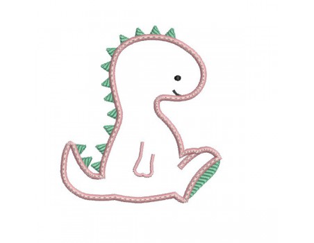 Instant download machine embroidery design diplodocus dinosaur birthday