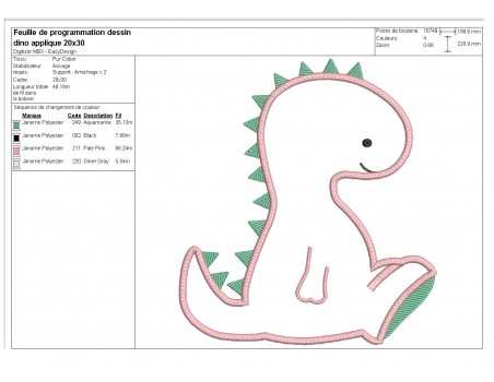 Instant download machine embroidery design diplodocus dinosaur birthday