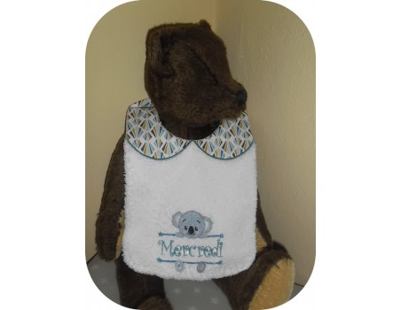 Instant download machine embroidery koala to customize for boy