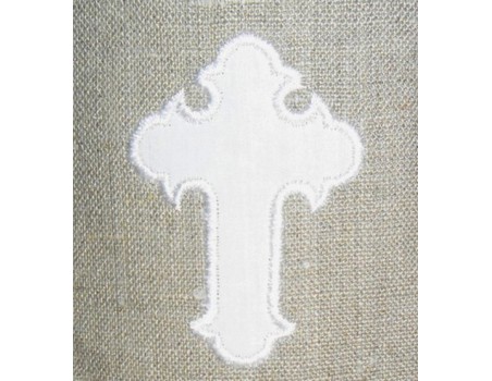 Motif de broderie appliqué croix religieuse