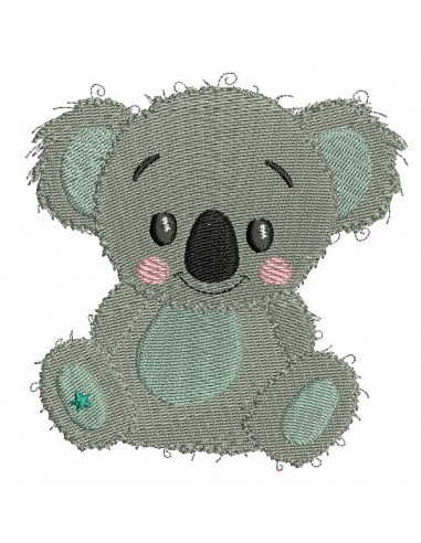 Motif de broderie machine koala garçon