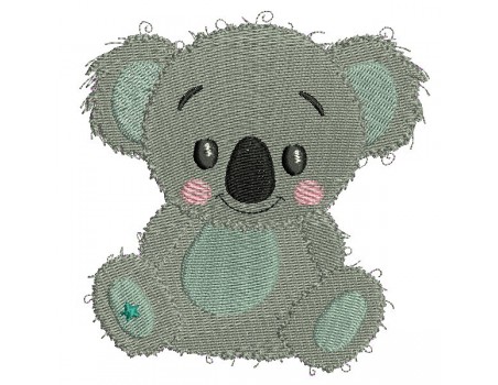 Motif de broderie machine koala garçon