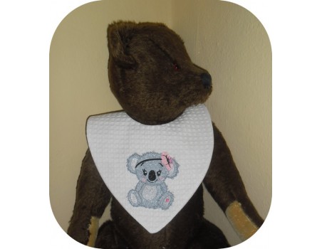 Instant download machine embroidery koala with star