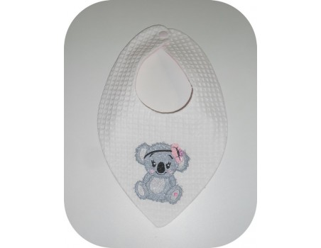 Motif de broderie machine koala fille