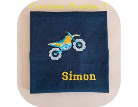 Motif de broderie moto cross