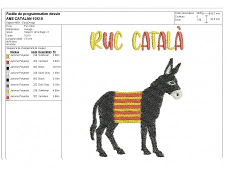 Instant download machine embroidery donkey with star