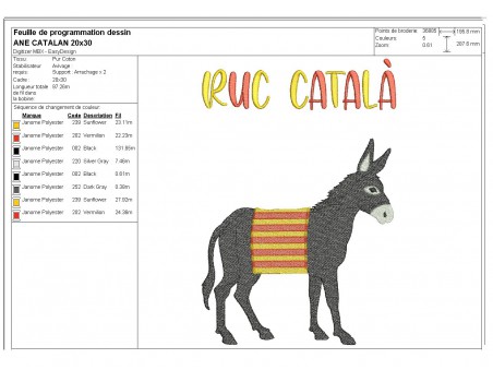 Instant download machine embroidery donkey with star