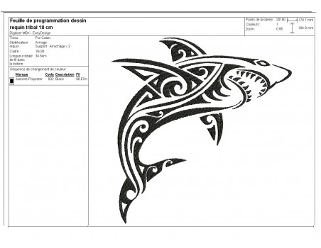 Instant download machine embroidery design wolf tribal tatoo