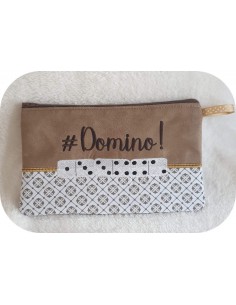 Motif de broderie machine ITH  trousse Domino