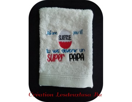 Motif de broderie    super papa à personnaliser