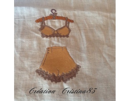 Motif de broderie lingerie rétro