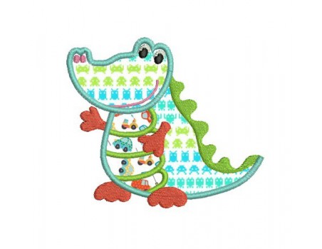 Motif de broderie machine dinosaure