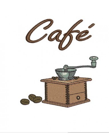 Motif de broderie moulin à café