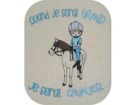 Instant download machine embroidery design  little girl horsewoman