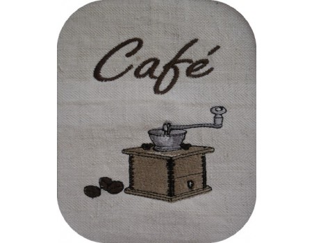 Motif de broderie moulin à café