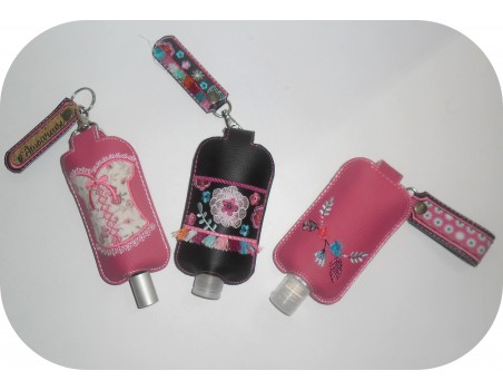 Instant download machine embroidery ith Sanitizer Holders Set  boho