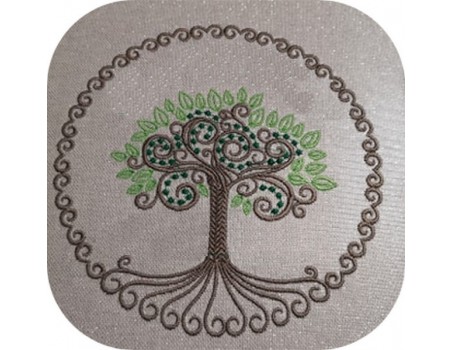 Motif de broderie machine  Arbre de vie