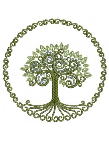 Motif de broderie machine  Arbre de vie