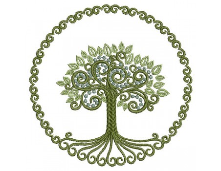 Motif de broderie machine  Arbre de vie