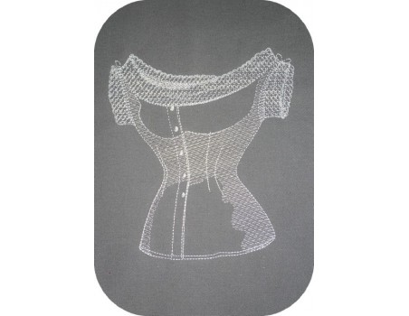 Motif de broderie bustier ancien