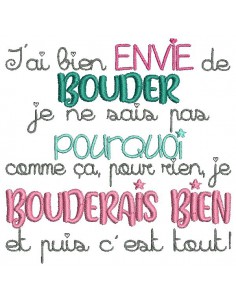 Motif de broderie machine bouder