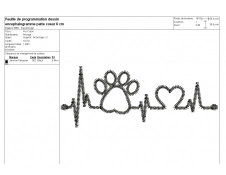 Instant download machine embroidery  heart dog paw