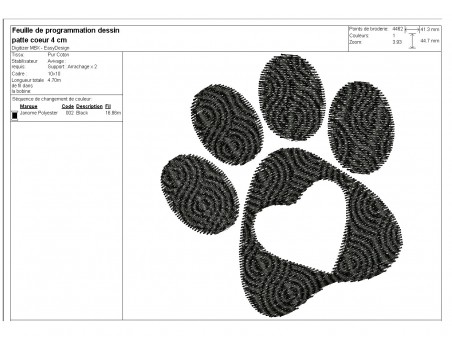 Instant download machine embroidery applique dog paw