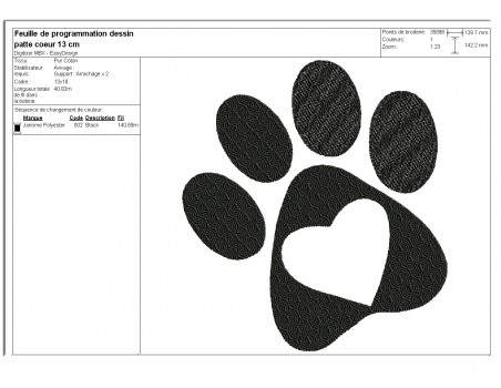 Instant download machine embroidery applique dog paw