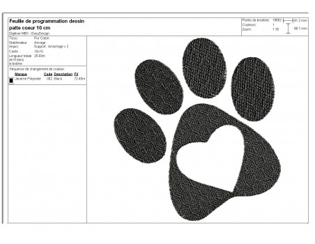 Instant download machine embroidery applique dog paw