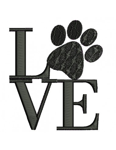 Instant download machine embroidery applique dog paw