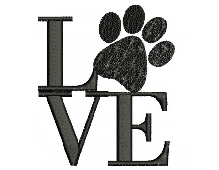 Instant download machine embroidery applique dog paw