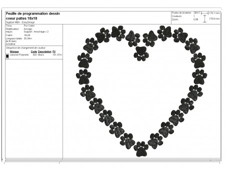 Instant download machine embroidery  heart dog  and cat paws