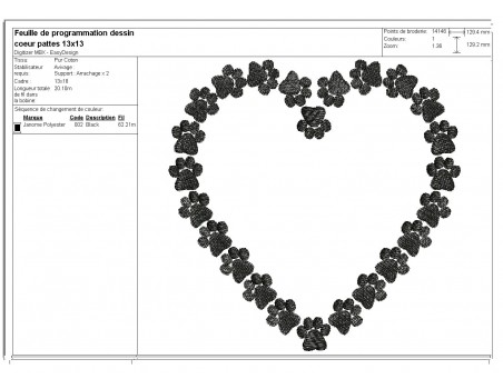 Instant download machine embroidery  heart dog  and cat paws