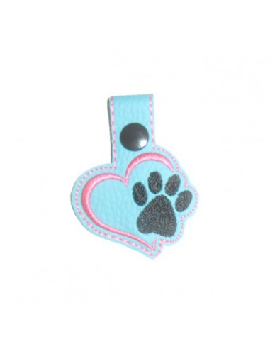 Motif De Broderie Coeur Patte De Chien Ou Chat En Porte Cle Ith