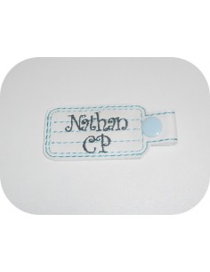 machine embroidery design  phone contact keychains ith