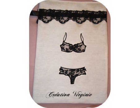 Motif de broderie  lingerie appliquée