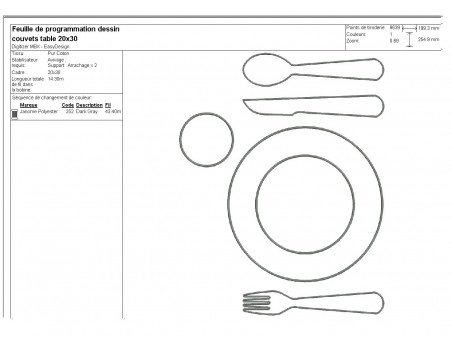 Instant download machine embroidery applique Children's cutlery