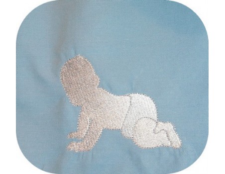 Motif de broderie bébé à 4 pattes