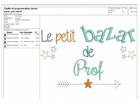 Motif de broderie  bazar de Prof