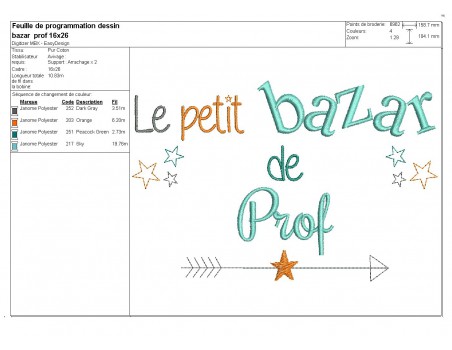 Motif de broderie  bazar de Prof