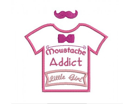 Motif de broderie Tee shirt moustache