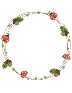 Instant download machine embroidery design clouds frame