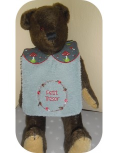 Motif de broderie machine ITH  Bavoir cadre automne