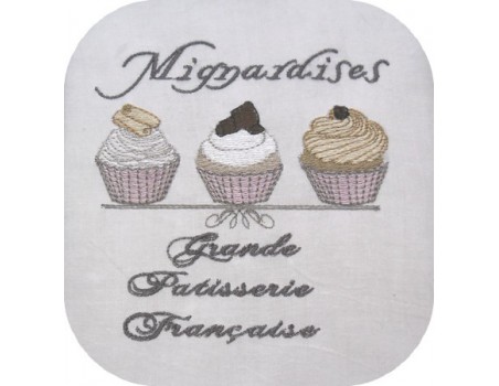 Motif de broderie mignardises