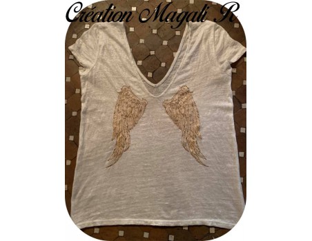 Motif de broderie machine  ailes d'ange