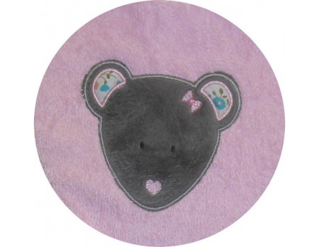 embroidery design machine little bear applique