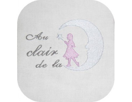 Motif de broderie au clair de la lune