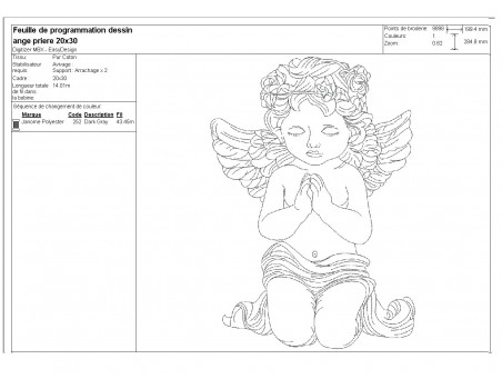 Instant download machine embroidery  little angel