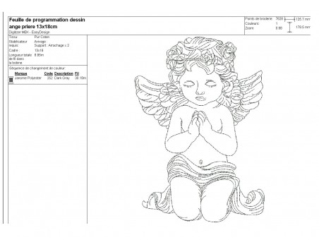 Instant download machine embroidery  little angel